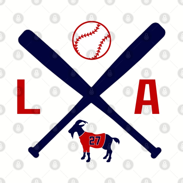 TROUT GOAT 27, LA Baseball by FanSwagUnltd