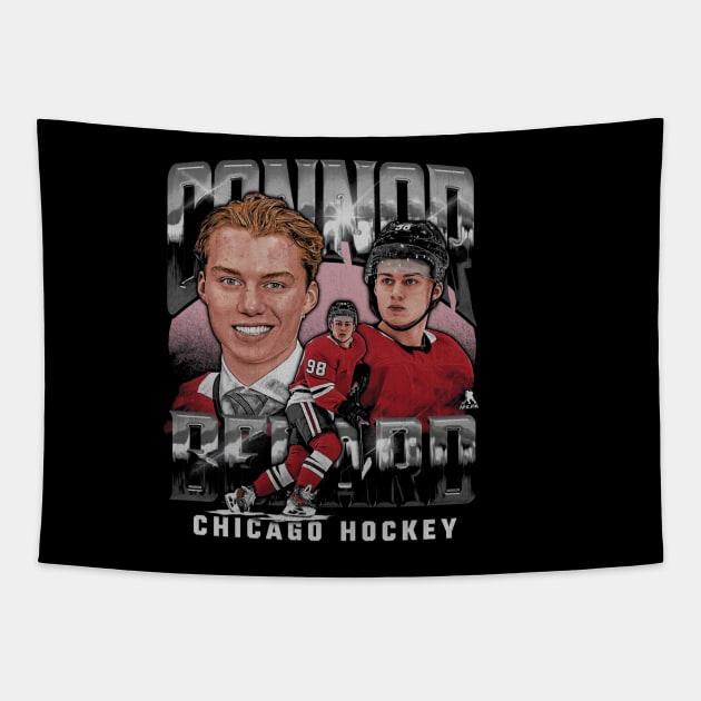 Connor Bedard Chicago Vintage Tapestry by ClarityMacaws