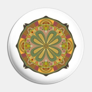 Fantastical Faces Mandala Pin