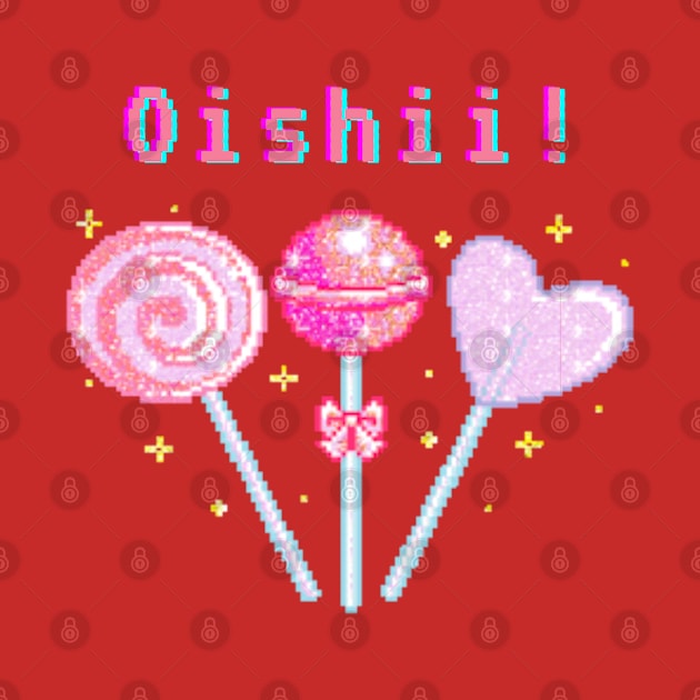 Kawaii Pixel Oishii Dream Lollipop by OMC Designs