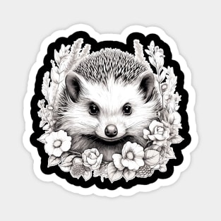 Cute vintage hedgehog Magnet