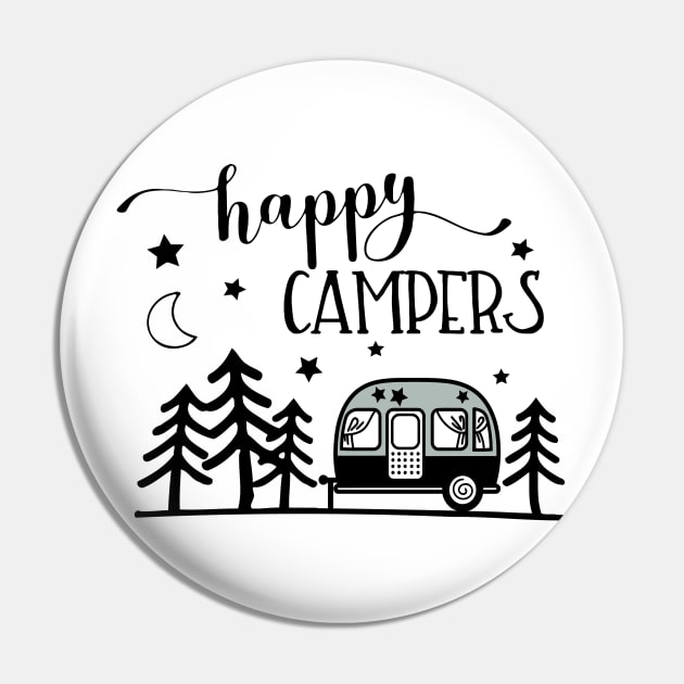 Happy Camper Pin by xylalevans