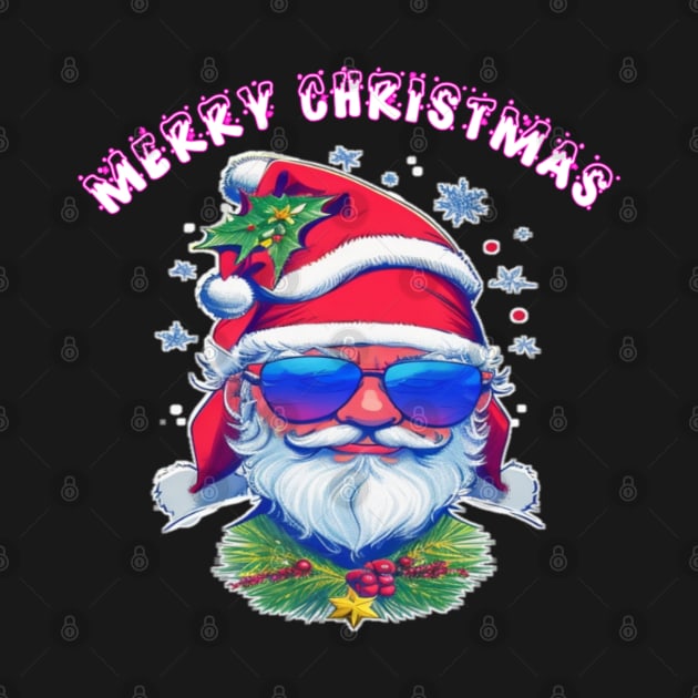 cute Santa Claus in sunglasses by sukhendu.12