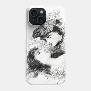 two young people in love a boy and a girl looking at each other Phone Case