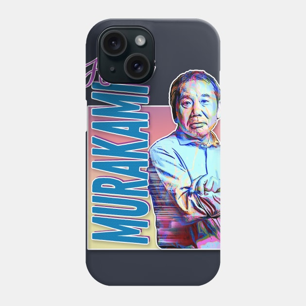 Haruki Murakami Aesthetic Graphic Design Tribute Portrait Phone Case by DankFutura