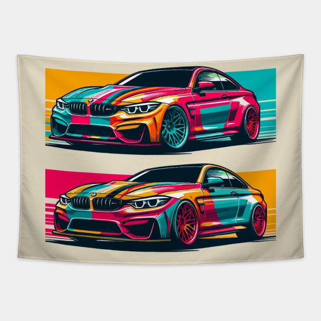 BMW M4 Tapestry by Vehicles-Art