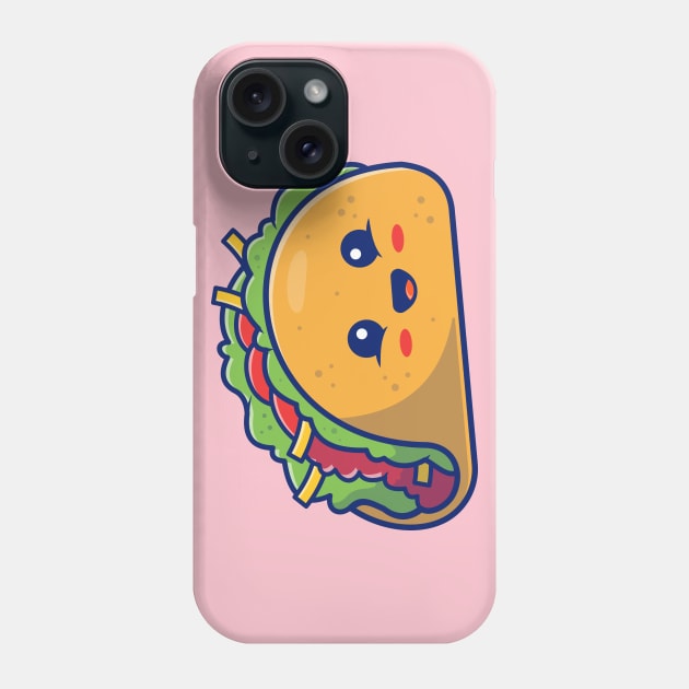 Cute Taco Cartoon Phone Case by Catalyst Labs