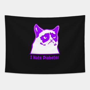 I Hate Diabetes Purple Tapestry