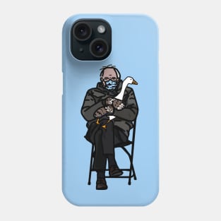 Bernie Sanders in Mittens Holding a Gaming Goose Phone Case