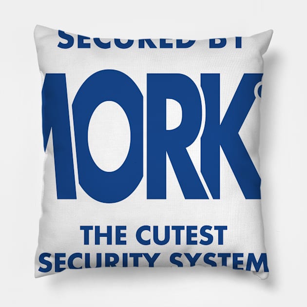 Morkie Security System - White Pillow by ZZDeZignZ