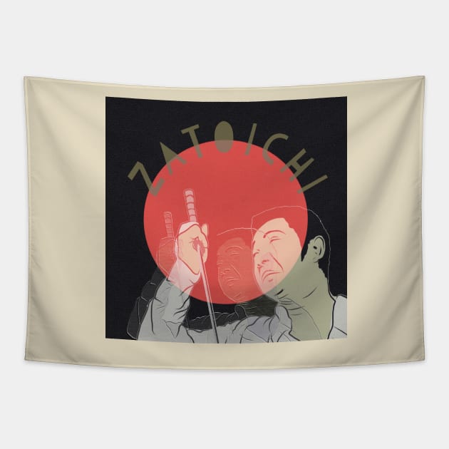 Zatoichi Tapestry by Beni-Shoga-Ink