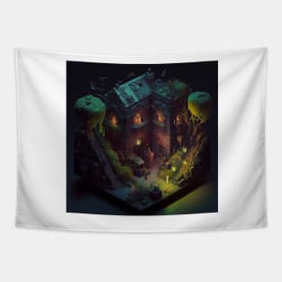 My small worlds : haunted house Tapestry