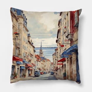Bayonne France Vintage Travel Poster Tourism Pillow