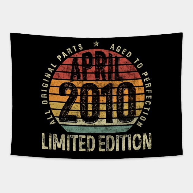 Vintage April 2010 Classic 11 Years Old 2010 Birthday Tapestry by TeeBlade