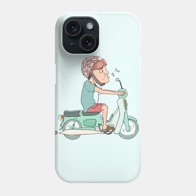 Dude driving motorbike & singing Phone Case by quenguyen