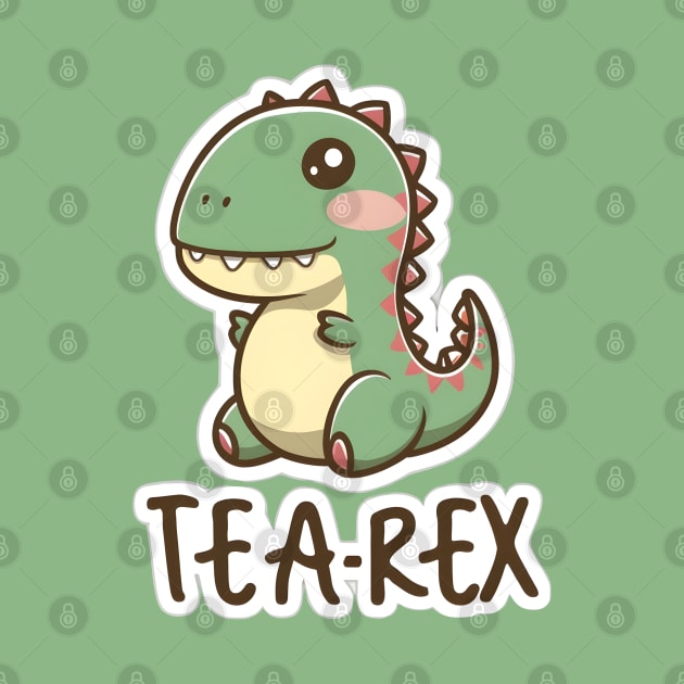 Tea rex having tea by Spaceboyishere