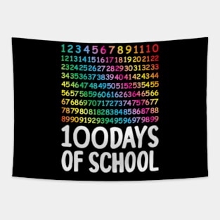 Cute 100Th Day Of School Teacher Kids 100 Days Math Numbers Tapestry