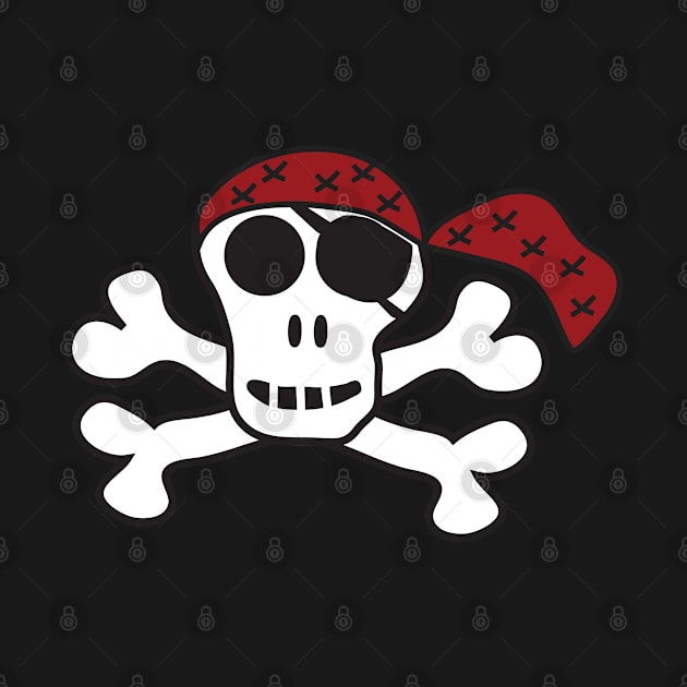Pirate Skull and Crossbones by FruitflyPie