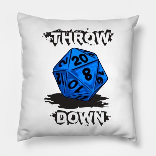 d20 Throw Down in Blue Pillow