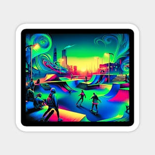 Cyberpunk Skatepark Neon uv reactive Nights Magnet