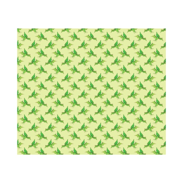 Green Pterodactyl Pattern by saradaboru