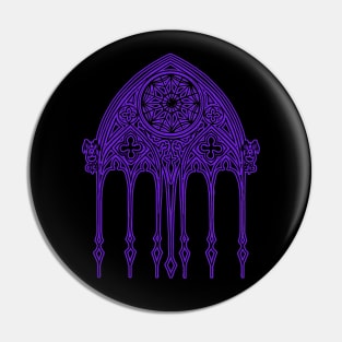 Purple Gothic Cathedral Window Pin