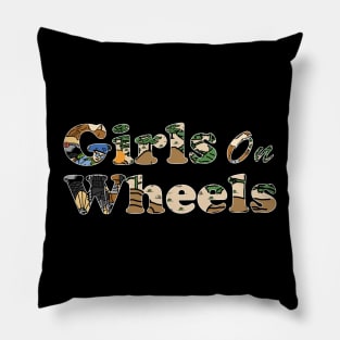 Girls on Wheels Pillow