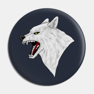 White wolf/Werewolf Pin