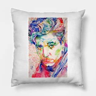 JEAN GABIN watercolor and ink portrait Pillow