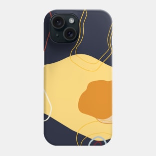 Abstract Shapes Sun Planet Phone Case