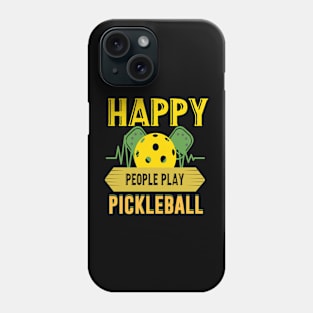 Happy people play pickleball Phone Case