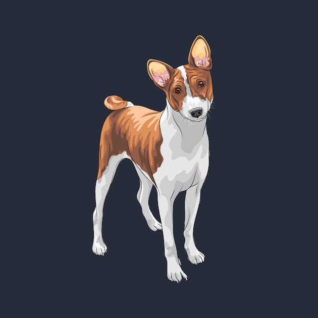 Hunting dog Basenji breed by kavalenkava