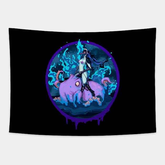 Octo Witch Tapestry by LVBart