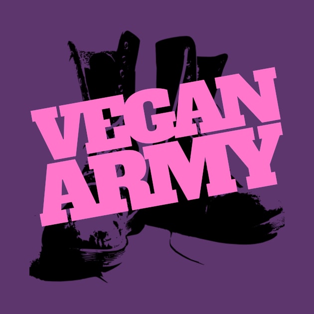 VEGAN ARMY BOOTS LOGO [PINK] by Vegan Army