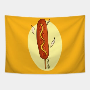 Hot sausage on stick Tapestry