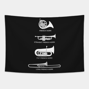 Funny Types Of French Horn Tapestry