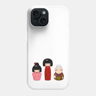 Kokeshi dolls Phone Case