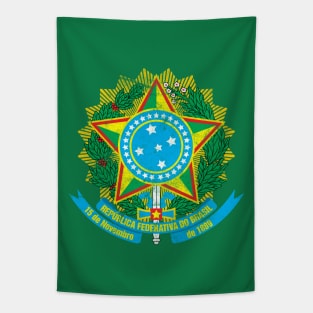 Brazil / Vintage Look Faded Flag Design Tapestry