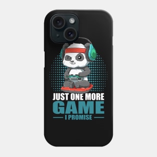 Funny Panda Gaming Gamer Just One more Game Phone Case