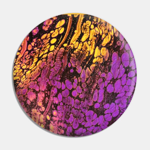 Purple Haze Fluid Art Pin by Stacey-Design