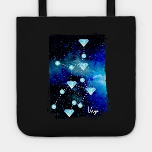 Virgo Constellation in Blue Topaz - Star Signs and Birth Stones Tote