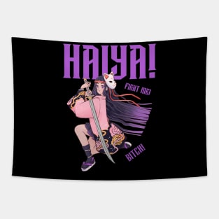 Haiya Anime Girl Tapestry