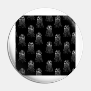 jellyfish aloha print pattern hawaii black and white Pin