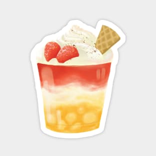 Strawberry and peach parfait Magnet