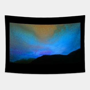 Aesthetic night mountains Tapestry