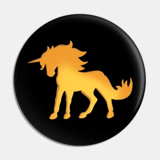 Fierce Unicorn Silhouette Pin