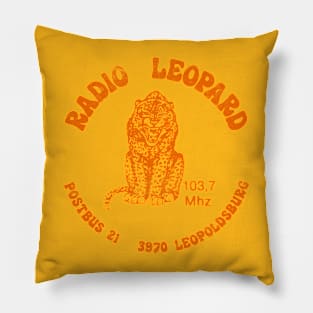 Radio Leopard / 70s Radio Station Pillow