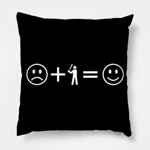 Sad + Baseball = Happy Pillow by Bododobird