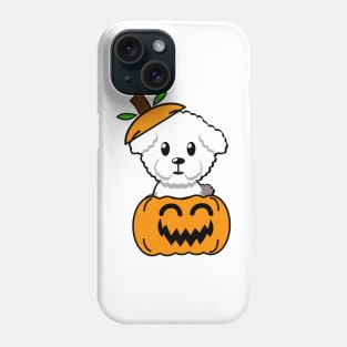 Funny Furry dog is in a pumpkin Phone Case