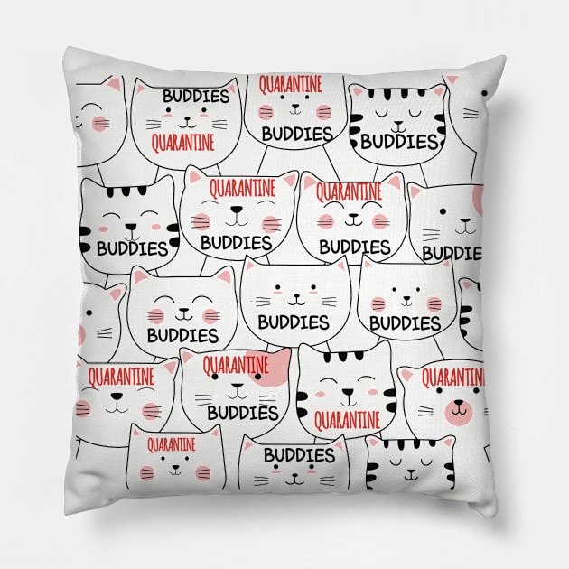 Quarantine Buddies Pillow by aybstore